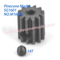 M16035 Motor Pinions (14T), Ser Screw Parts For Pinecone Forest SG1601 RC Truck