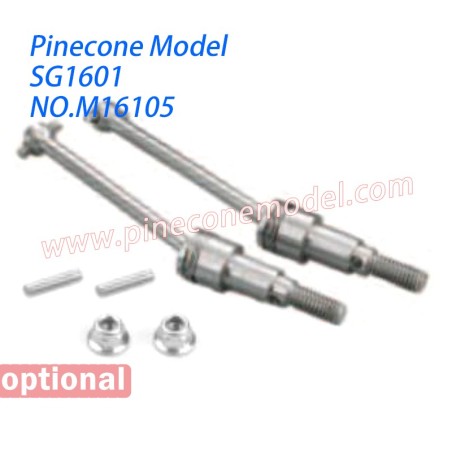M16105 Metal Front CVD Shafts, Pins and Lock Nut M4 Parts For SG-RC SG1601 RC Truck