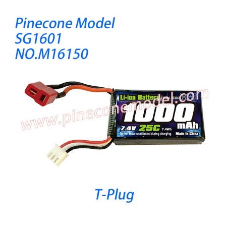 M16150 7.4V 1000mAH 25C Li-PO Battery Soft Pack (T-Plug) Parts For SG-RC SG1602 RC Truck