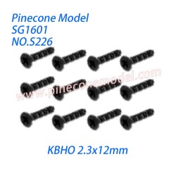 S226 Countersunk Self Tapping (KBHO 2.3x12mm) Parts For SG-RC SG1601 RC Truck