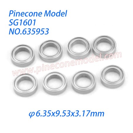 635953 Ball Bearings (φ6.35x9.53x3.17mm) Parts For Pinecone Model SG1601 RC Truck