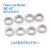 635953 Ball Bearings (φ6.35x9.53x3.17mm) Parts For Pinecone Model SG1601 RC Truck
