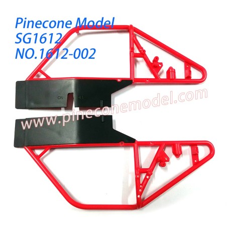 1612-002 Left and right side panels Parts For Pinecone Model SG1612 Drift RC Car red