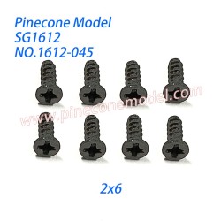 1612-045 Countersunk Head Screw (2x6) Parts For Pinecone Model SG-1612 RC Car