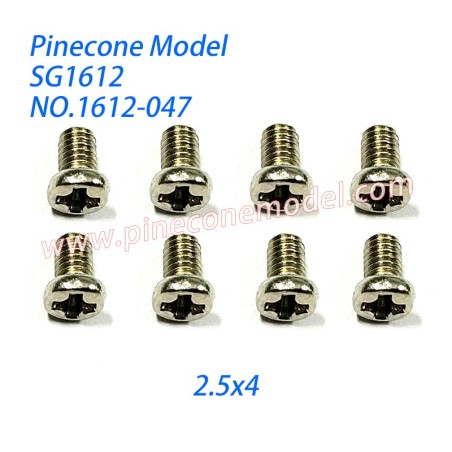 1612-047 Round Head Machine Wire (2.5x4) Parts For Pinecone Model SG-1612 RC Car
