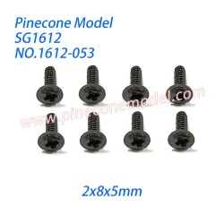 612-053 Screw with Die (2x8x5mm) Parts For Pinecone Model SG-1612 RC Car