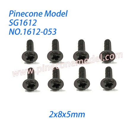 612-053 Screw with Die (2x8x5mm) Parts For Pinecone Model SG-1612 RC Car