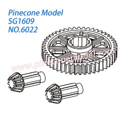 6022 Spur gear, Drive pinions Parts For Pinecone Model SG-1609 Drift RC Truck