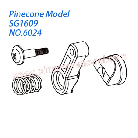 6024 Servo saver assembly Parts For Pinecone Model SG-1609 Drift RC Truck