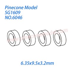 6046 Ball bearings ( 6.35x9.5x3.2mm) Parts For Pinecone Model SG-1609 Drift RC Truck
