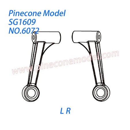 6072 Front upper sway arms (L/R) Parts For Pinecone Forest SG1609 RC Car