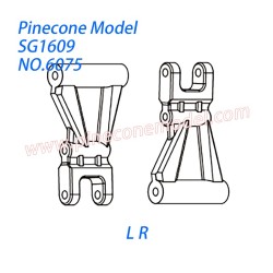 6075 Rear lower sway arms (L+R) Parts For Pinecone Forest SG1609 RC Car
