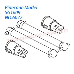6077 Rear drive assembly Parts For Pinecone Forest SG1609 RC Car