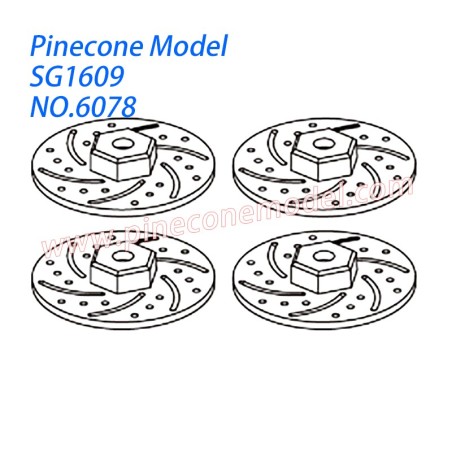 6078 Brake tray joint implement Parts For Pinecone Forest SG1609 RC Car