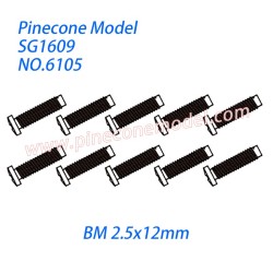 6105 Machine round head screw (BM 2.5x12mm) Parts For Pinecone Forest SG1609 RC Car