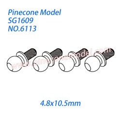 6113 Ball head screw (4.8x10.5mm) Parts For Pinecone Forest SG1609 RC Car
