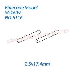 6116 Rear lower swing arm shaft pin (2.5x17.4mm) Parts For Pinecone Forest SG1609 RC Car