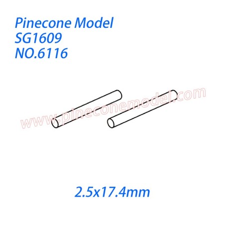 6116 Rear lower swing arm shaft pin (2.5x17.4mm) Parts For Pinecone Forest SG1609 RC Car