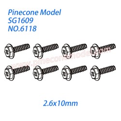 6118 Flange screw (2.6x10mm) Parts For Pinecone Forest SG1609 RC Car