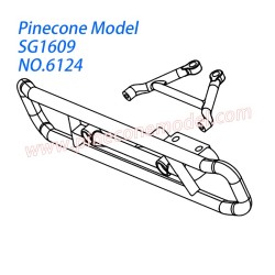 6124 Rear anti-collision assembly Parts For SG-RC SG1609 RC Car