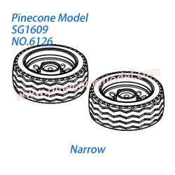 6126 Tire (Narrow) Parts For SG-RC SG1609 RC Car