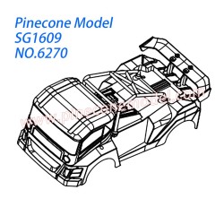 6270 1609-Body shell Parts For SG-RC SG1609 RC Car
