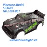 1603-001 Shell Assembly (without headlight set) Parts For Pinecone Model SG1603 / SG1603Pro RC Car