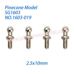 1603-019 Ball Screw (2.5x10mm) Parts For Pinecone Model SG1603 / SG1603Pro RC Car