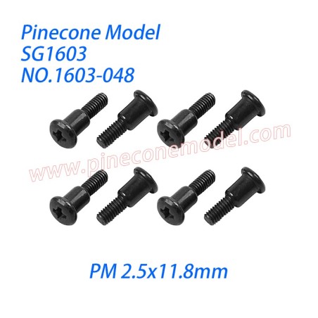 1603-048 Step Screw (PM 2.5x11.8mm) Parts For Pinecone Model SG1603 / SG1603Pro RC Car