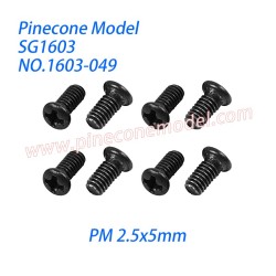 1603-049 Screw (PM 2.5x5mm) Parts For Pinecone Model SG1603 / SG1603Pro Drift RC Truck