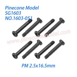 1603-051 Step Screw (PM 2.5x16.5mm) Parts For Pinecone Model SG1603 / SG1603Pro Drift RC Truck