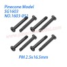 1603-051 Step Screw (PM 2.5x16.5mm) Parts For Pinecone Model SG1603 / SG1603Pro Drift RC Truck