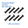 1603-053 Countersunk Head Screws (KM 2.5x10mm) Parts For Pinecone Model SG1603 / SG1603Pro Drift RC Truck