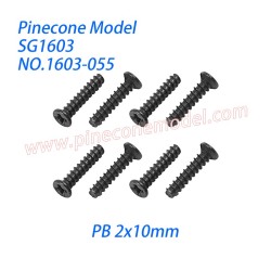 1603-055 Screw (PB 2x10mm) Parts For Pinecone Model SG1603 / SG1603Pro Drift RC Truck