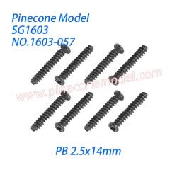 1603-057 Screw (PB 2.5x14mm) Parts For Pinecone Model SG1603 / SG1603Pro Drift RC Truck