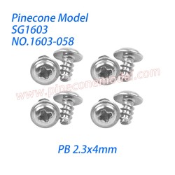 1603-058 meson 5 Screw (PB 2.3x4mm) Parts For Pinecone Model SG1603 / SG1603Pro Drift RC Truck