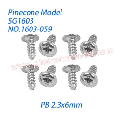 1603-059 meson 5 Screw (PB 2.3x6mm) Parts For Pinecone Model SG1603 / SG1603Pro Drift RC Truck