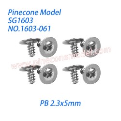1603-061 meson 7 screws (PB 2.3x5mm) Parts For Pinecone Model SG1603 / SG1603Pro Drift RC Truck