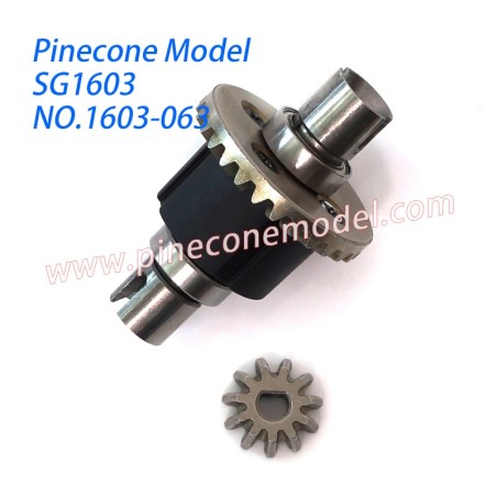 1603-063 Metal Differential Assembly Parts For Pinecone Model SG1603 / SG1603Pro Drift RC Truck