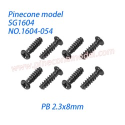 1604-054 Screw (PB 2.3x8mm) Parts For SG1604 / SG1604Pro SG-RC Car