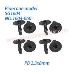 1604-060 Meson 8 screws (PB 2.3x8mm) Parts For SG1604 / SG1604Pro SG-RC Car