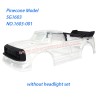 1603-001 Clear Shell Assembly (without headlight set) Parts For Pinecone Model SG1603 / SG1603Pro RC Car