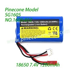 1605-012 18650 7.4V 1200mAh Li-ion Battery Parts For Pinecone Model SG1605 / SG1605Pro RC Car