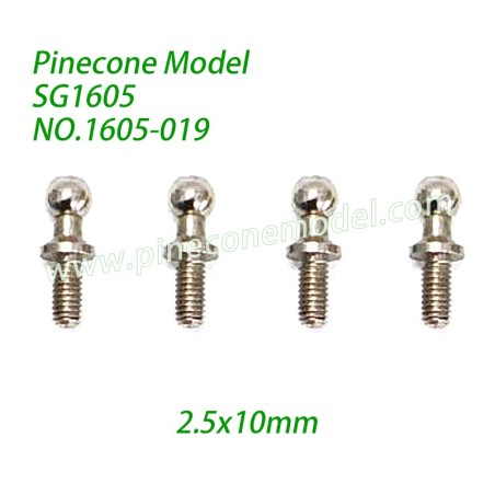 1605-019 Ball Screw (2.5x10mm) Parts For Pinecone Model SG1605 / SG1605Pro RC Car