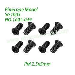1605-049 Screw (PM 2.5x5mm) Parts For Pinecone Model SG-1605 / SG-1605Pro High Speed RC Truck