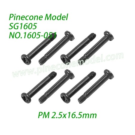 1605-051 Step Screw (PM 2.5x16.5mm) Parts For Pinecone Model SG-1605 / SG-1605Pro High Speed RC Truck