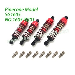 1605-BZ01 Metal Hydraulic Shock Absorber Parts For Pinecone Model SG1605 / SG1605Pro SG-RC Car