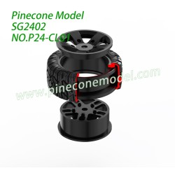P24-CL01 Metal Hub Wheel Parts For Pinecone Model SG2402 RC Crawler Sectional drawing