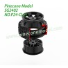 P24-CL01 Metal Hub Wheel Parts For Pinecone Model SG2402 RC Crawler Sectional drawing