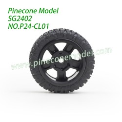 P24-CL01 Metal Hub Wheel Parts For Pinecone Model SG2402 RC Crawler Silver